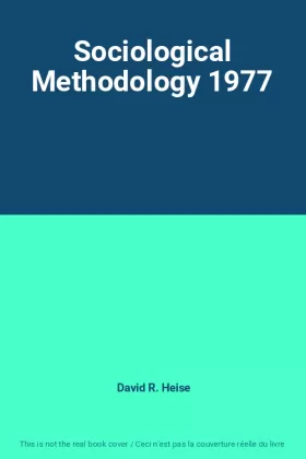 Couverture du produit · Sociological Methodology 1977