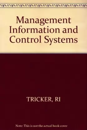 Couverture du produit · Management Information and Control Systems
