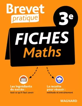 Couverture du produit · Brevet Pratique Fiches Maths 3e