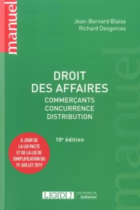 Couverture du produit · Droit des affaires: Commerçants - Concurrence - Distribution (2019)