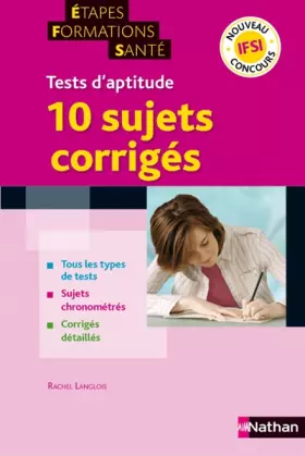 Couverture du produit · TESTS APTITUDE 10 SUJETS CORR