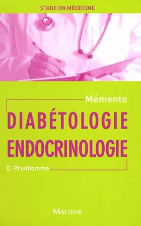 Couverture du produit · Diabétologie Endocrinologie