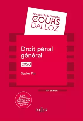 Couverture du produit · Droit pénal général
