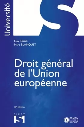 Couverture du produit · Droit général de l'Union européenne - 10e éd.: Université