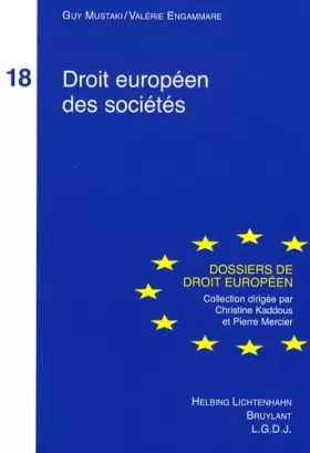 Couverture du produit · Droit europeen des sociétes T18