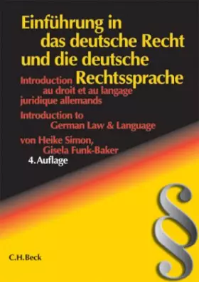 Couverture du produit · Einführung in das deutsche Recht und die deutsche Rechtssprache
