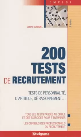Couverture du produit · 200 tests de recrutement