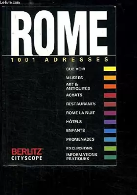 Couverture du produit · ROME. : 1001 adresses