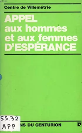 Couverture du produit · Appel aux hommes et aux femmes d'espérance