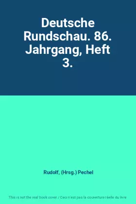Couverture du produit · Deutsche Rundschau. 86. Jahrgang, Heft 3.