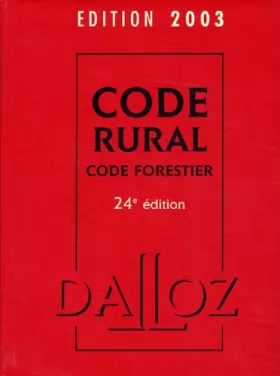 Couverture du produit · Code rural - Code forestier