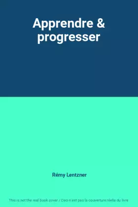 Couverture du produit · Apprendre & progresser