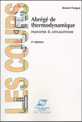 Couverture du produit · Abrégé de thermodynamique : Principes & applications