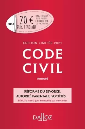 Couverture du produit · Code civil annoté