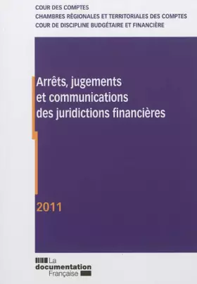 Couverture du produit · Arrêts, jugements et communications des juridictions financières