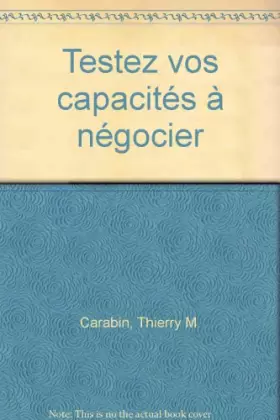 Couverture du produit · Testez vos capacités à négocier