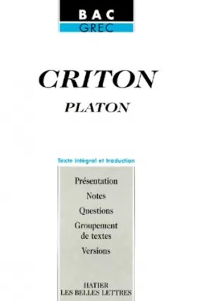 Couverture du produit · Criton Platon