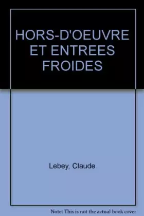 Couverture du produit · Hors d'oeuvre et entrées froides