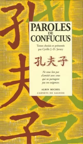 Couverture du produit · Paroles de Confucius