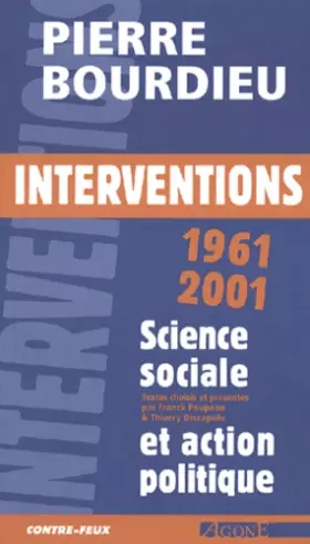 Couverture du produit · Interventions politiques 1961-2001