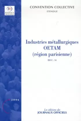Couverture du produit · Industries Metallurgiques Oetam (Region Parisienne) (N.3126) Idcc:54