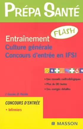 Couverture du produit · Entraînement Flash Culture générale Concours d'entrée en IFSI