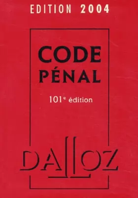Couverture du produit · Code pénal 2004