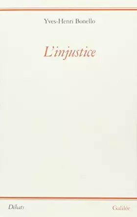 Couverture du produit · L'injustice