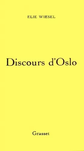 Couverture du produit · Discours d'Oslo