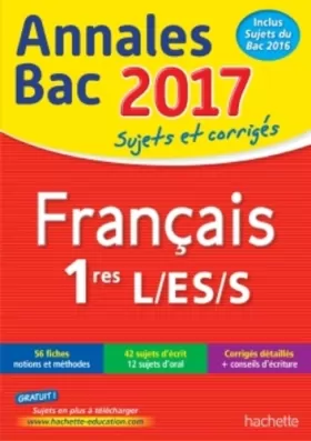 Couverture du produit · Annales Bac 2017 - Français 1ères