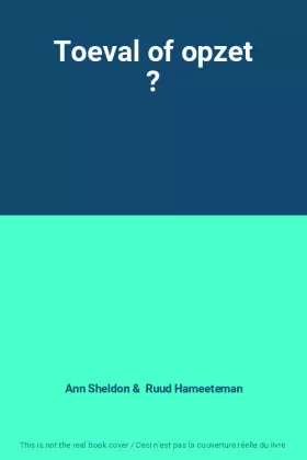Couverture du produit · Toeval of opzet ?