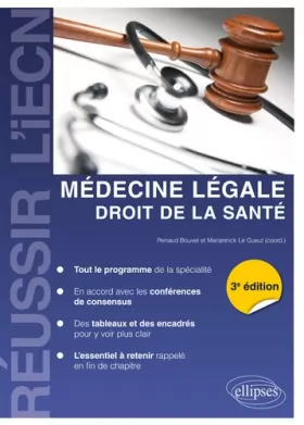 Couverture du produit · Médecine légale, droit de la santé - 3e édition
