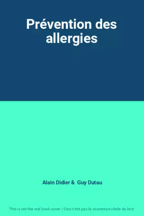 Couverture du produit · Prévention des allergies