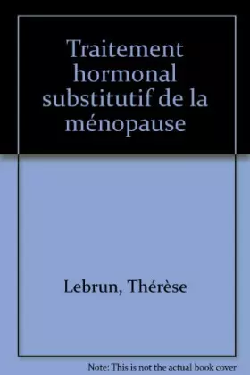 Couverture du produit · Traitement hormonal substitutif de la ménopause