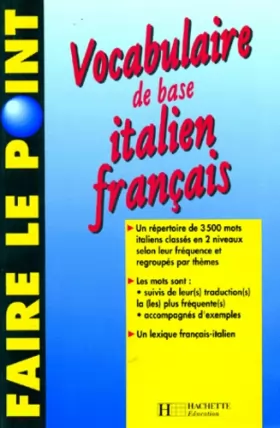 Couverture du produit · Vocabulaire de base italien-français