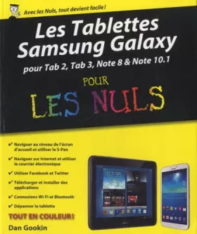 Couverture du produit · Les Tablettes Samsung Galaxy Pour les Nuls