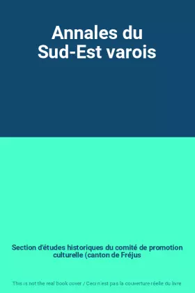 Couverture du produit · Annales du Sud-Est varois