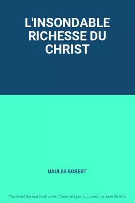 Couverture du produit · L'INSONDABLE RICHESSE DU CHRIST