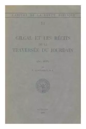 Couverture du produit · Gilgal et les recits de la traversee du Jourdain/par F. Langlamet