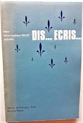 Couverture du produit · Dis, écris