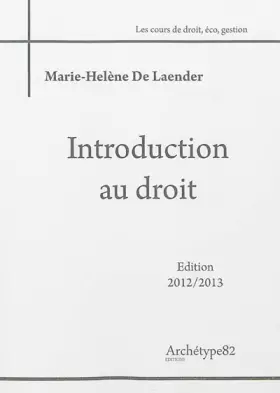 Couverture du produit · Introduction au droit