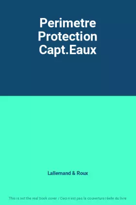 Couverture du produit · Perimetre Protection Capt.Eaux