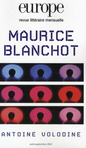 Couverture du produit · Maurice Blanchot