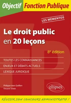 Couverture du produit · Le droit public en 20 leçons - 8e édition