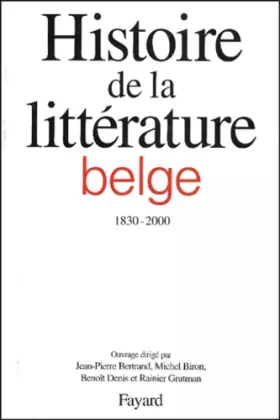 Couverture du produit · Histoire de la littérature belge