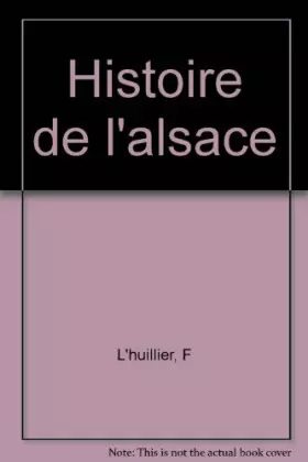 Couverture du produit · Histoire de l'Alsace