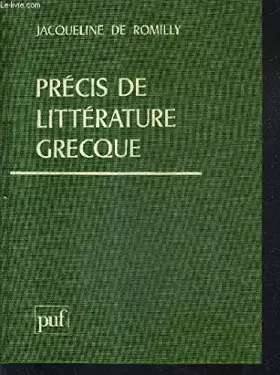 Couverture du produit · Precis de litterature grecque 103197