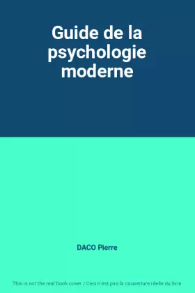 Couverture du produit · Guide de la psychologie moderne