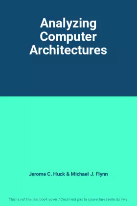 Couverture du produit · Analyzing Computer Architectures