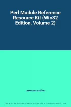 Couverture du produit · Perl Module Reference Resource Kit (Win32 Edition, Volume 2)
